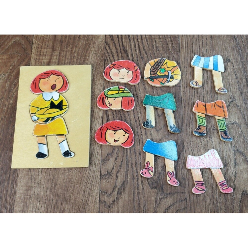 Madeline Wood Moody Puzzle 13 Pieces 1997 Schylling